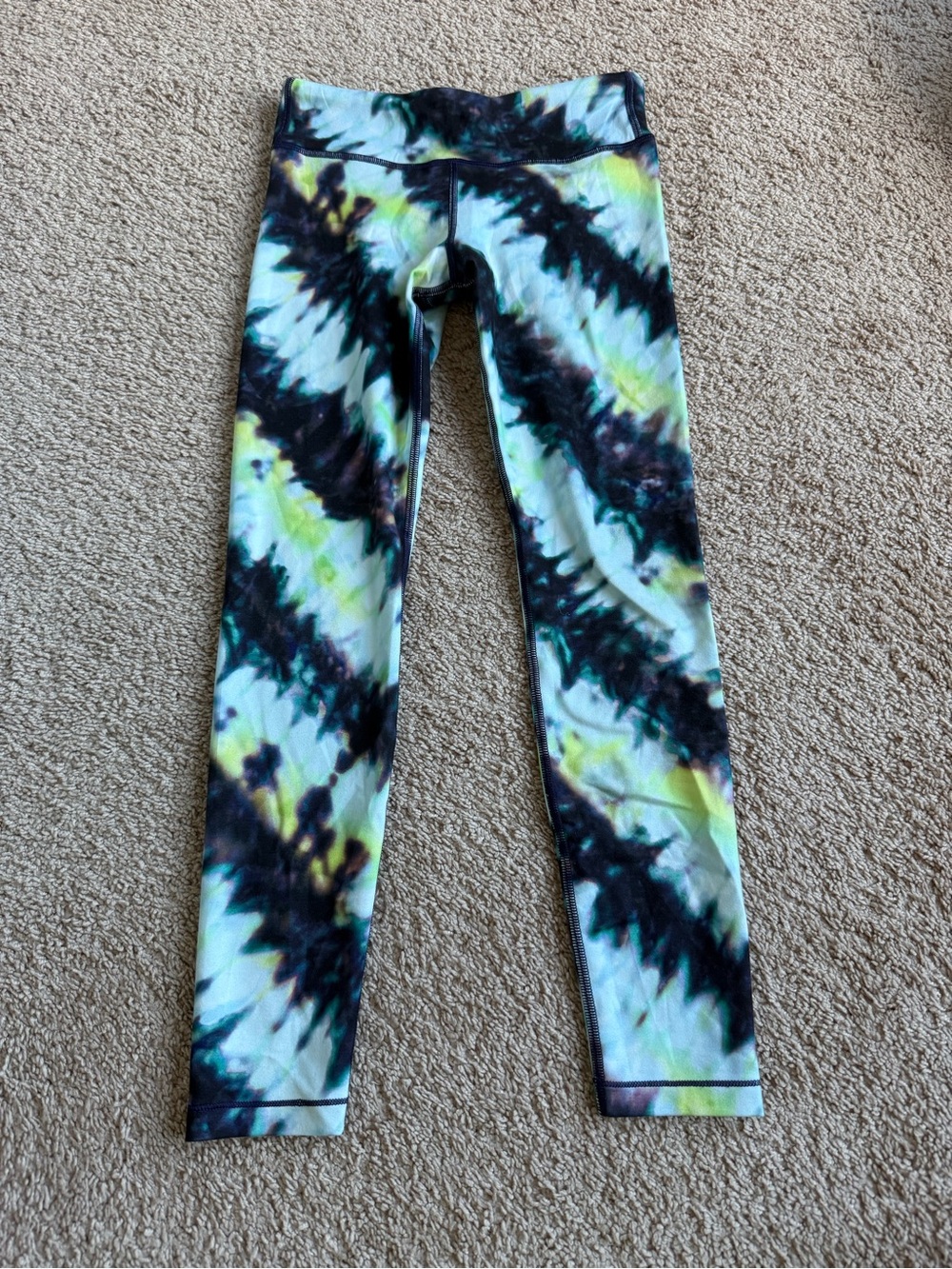 Athleta Girl Chit Chat Printed Leggings | Tie-Dye Print | Girls Size L (12)
